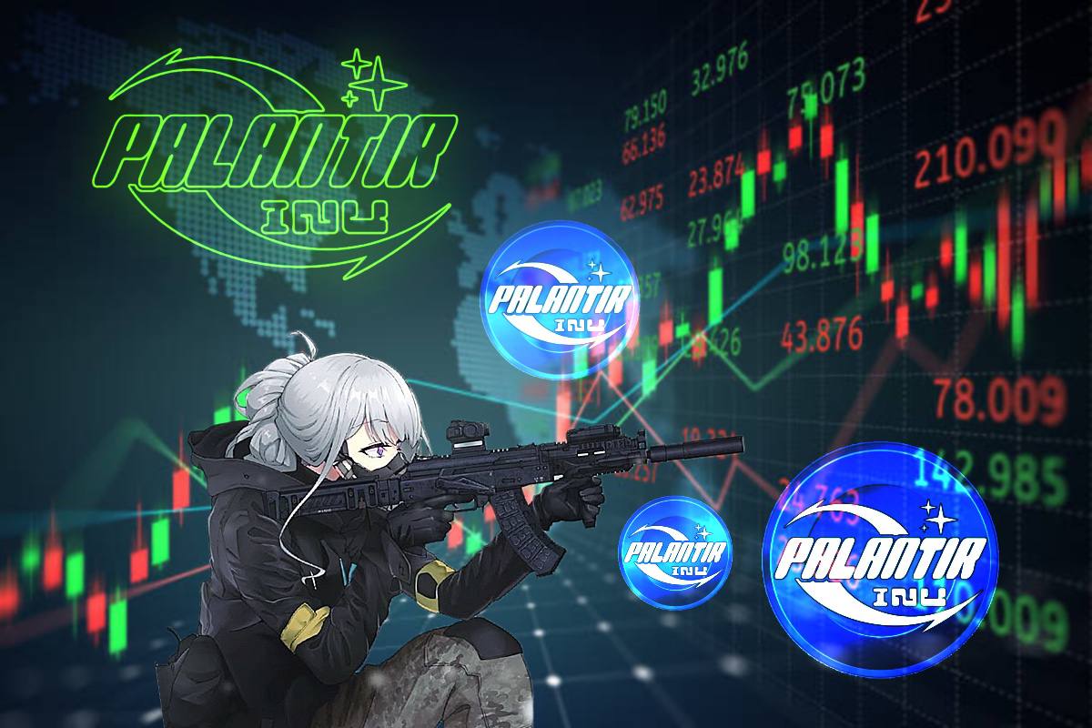 palantir inu blue coins and charts
